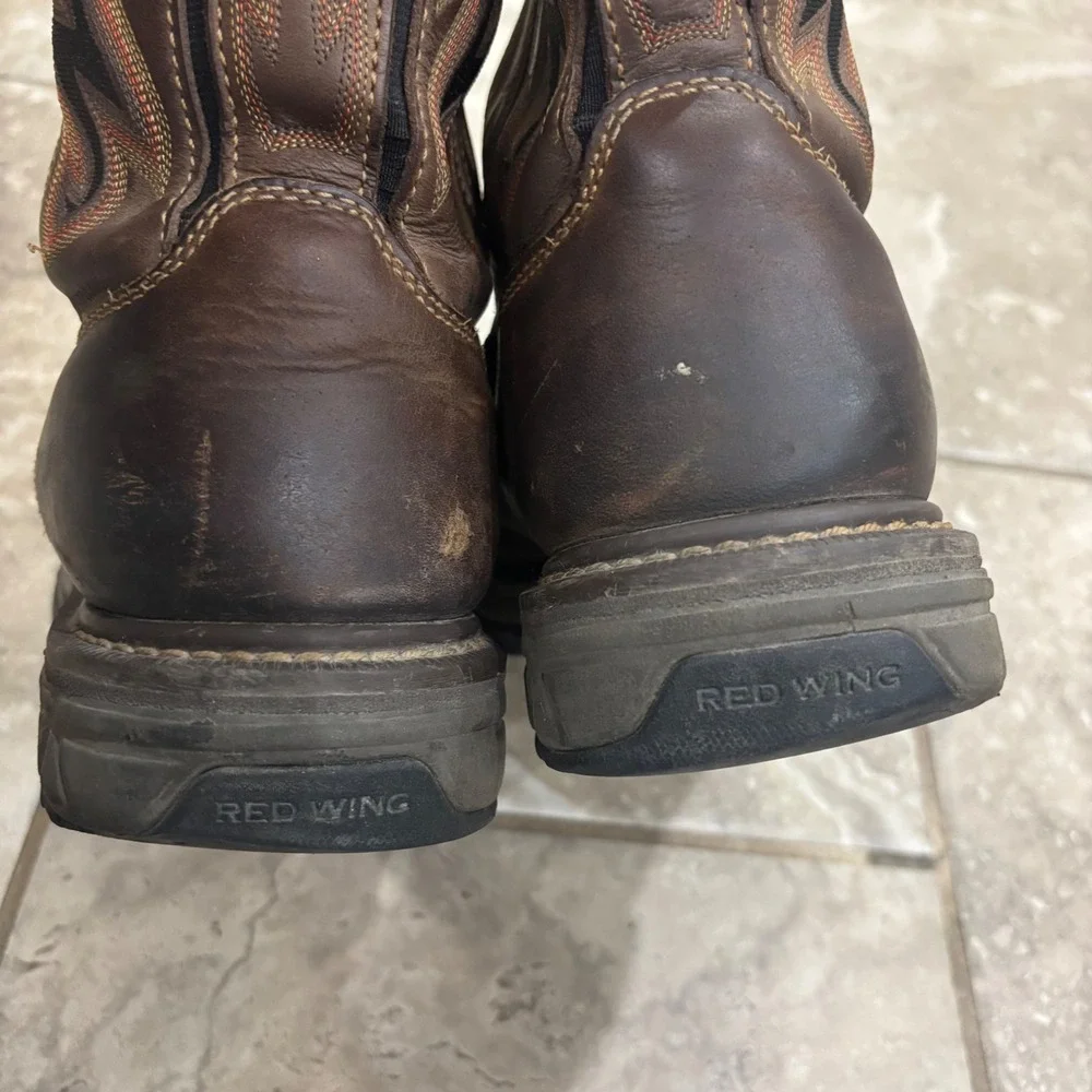 Red Wings 2204 Rio Flex Mens Brown Leather Square Safety Toe Work Boot Size 8.5D
